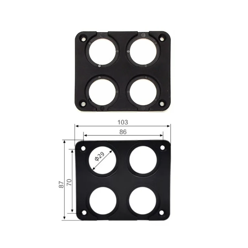 Surround Panel Quad For Voltmeter Switch USB Charger Socket