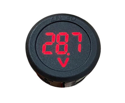 Digital Voltmeter Round 4V–100V Red