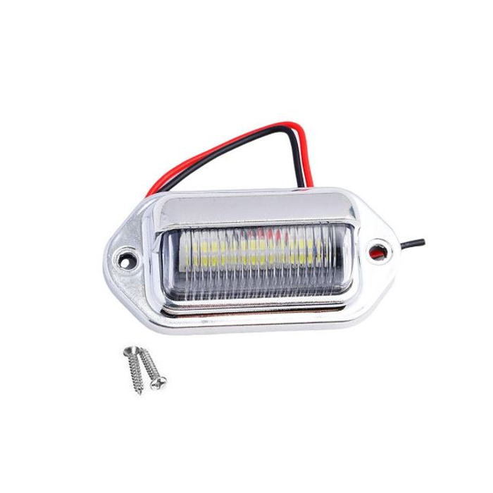 12V DC License/Number Plate Light Silver