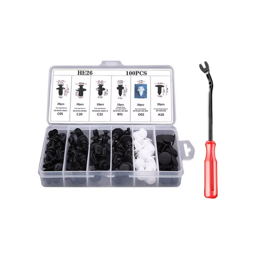 Car Door Panel and Trim Fastener Kit 100 Pcs with Tool