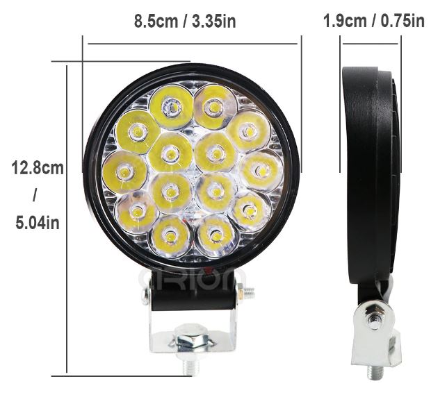 Round LED Spotlight 12V - 24V DC