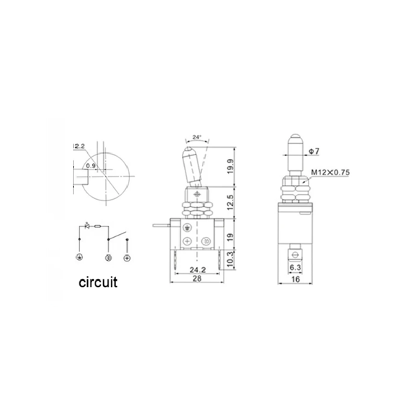 Toggle Switch With Flip Up Cover Amber Led