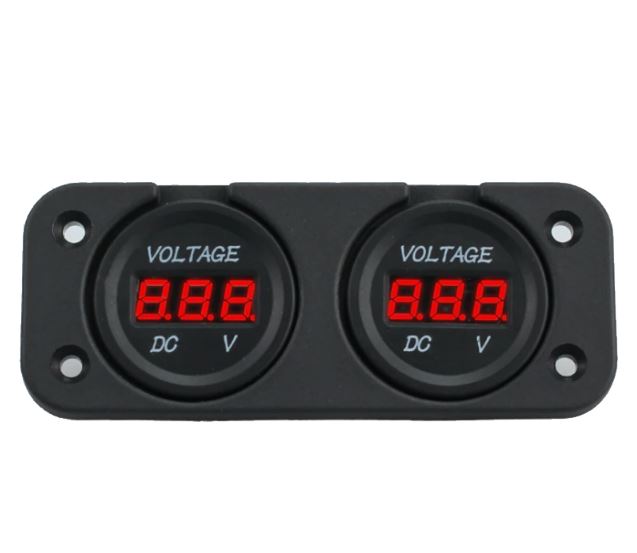 Dual Digital Voltmeter with Surround Red Display