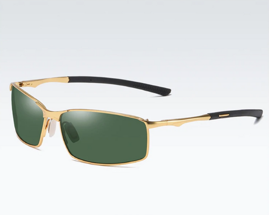 Sunglasses Metal Alloy - Gold Frame Green Lens