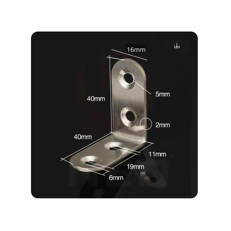 (10X) L Brackets 40mm X 16mm - Stainless Steel