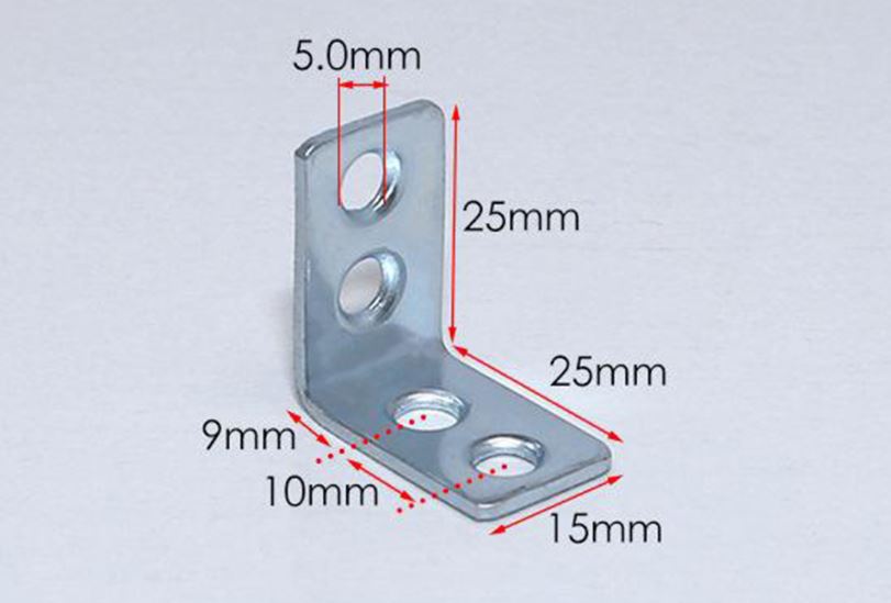 (12X) 25mm Steel L Brackets