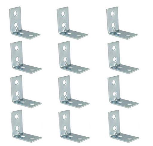 (12X) 25mm Steel L Brackets