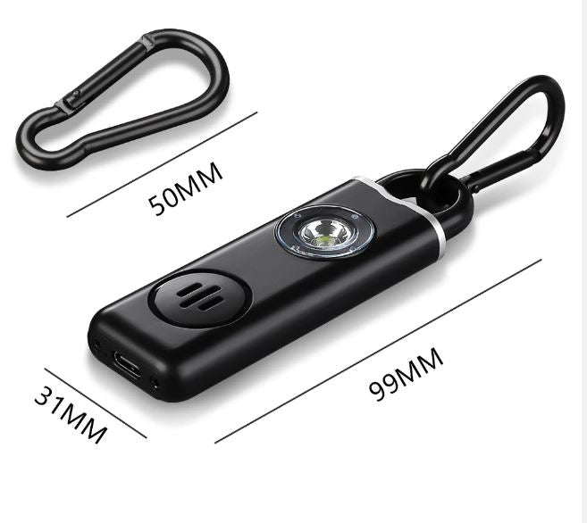 Personal Panic Alarm & Flashlight USB Charge