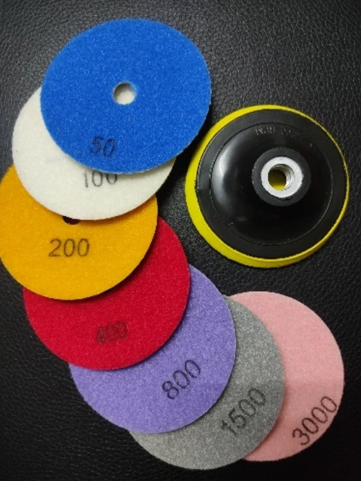 8pc Set 4”/100mm Diamond Polishing Pads