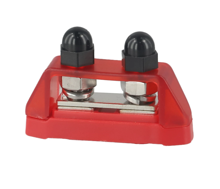 Busbar Red Dual Stud Terminal Power Distribution Block