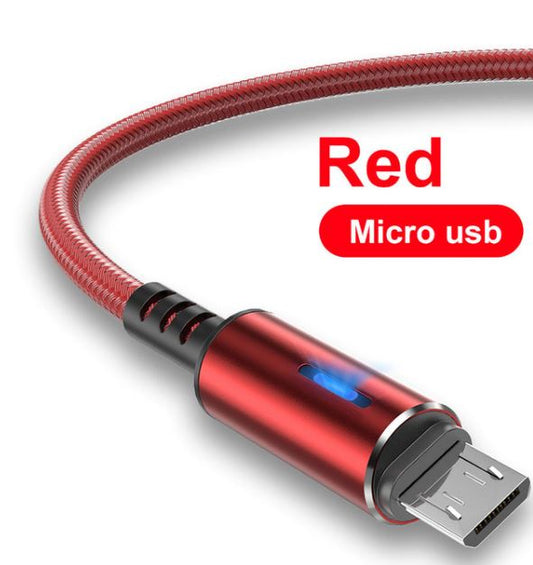 Micro USB Fast Charging Cable Red 0.25m