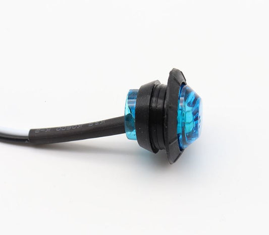 Round Blue LED Marker Light 12V DC