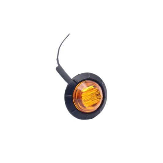 Round Amber LED Marker Light 12V DC