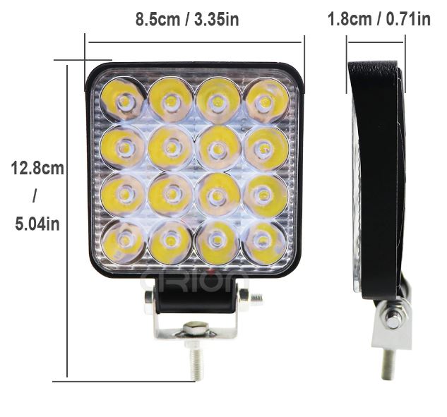 Square LED Spotlight 12V - 24V DC