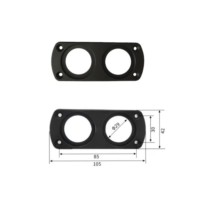 Surround Panel Double For Voltmeter Switch USB Charger Socket