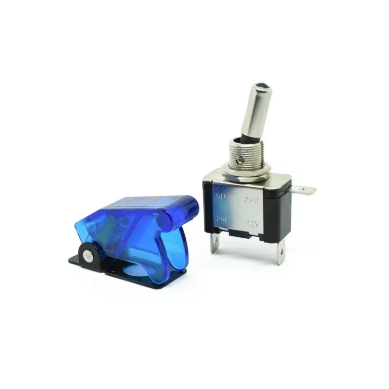 Toggle Switch With Flip Up Cover Blue Led