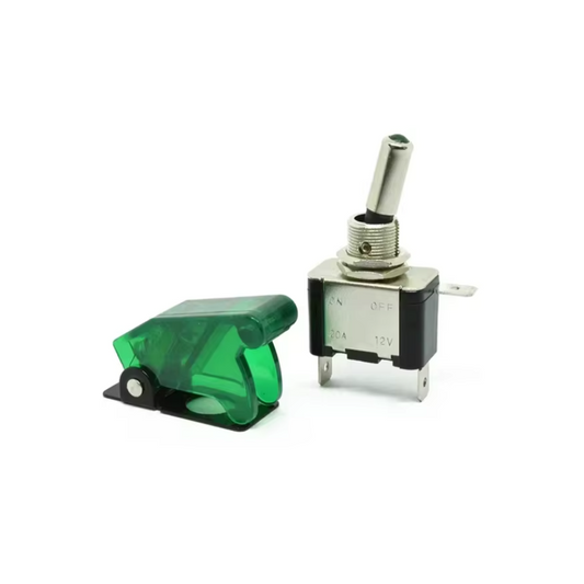 Toggle Switch With Flip Up Cover Green Led