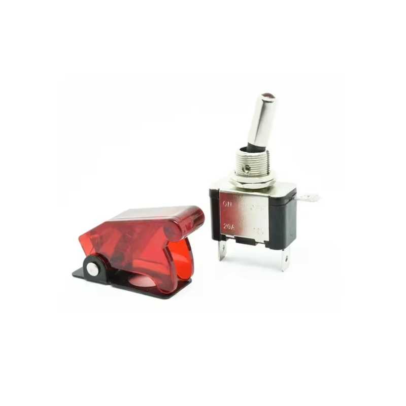 Toggle Switch With Flip Up Cover Red Led