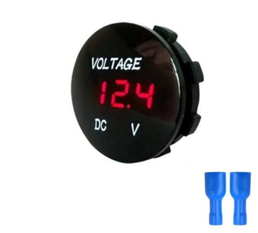 Digital Voltmeter Red Display Flat