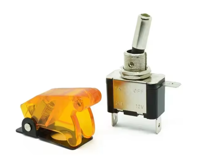 Toggle Switch With Flip Up Cover Amber Led